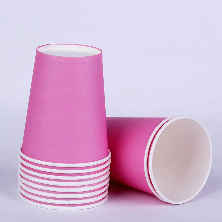 Solid Color Disposable Tableware Set Plates Cups Party Wedding Decoration Kit