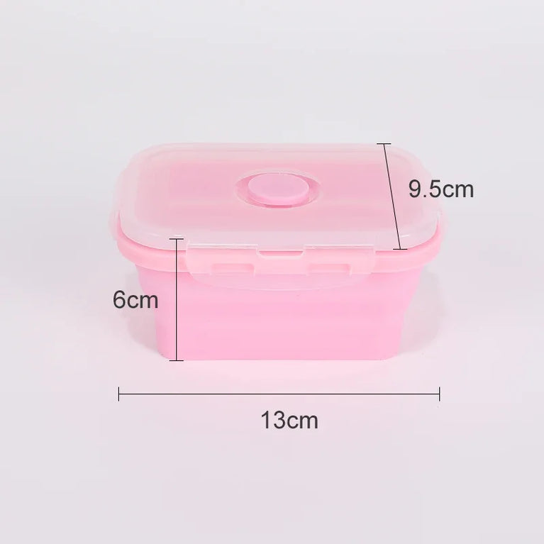 Collapsible Silicone Food Storage Containers with Lids Leakproof