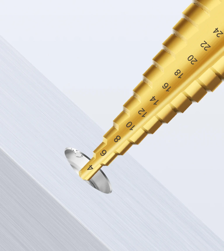 Titanium Step Drill Bit Set | High-Speed Stepped Conical Stage Drills