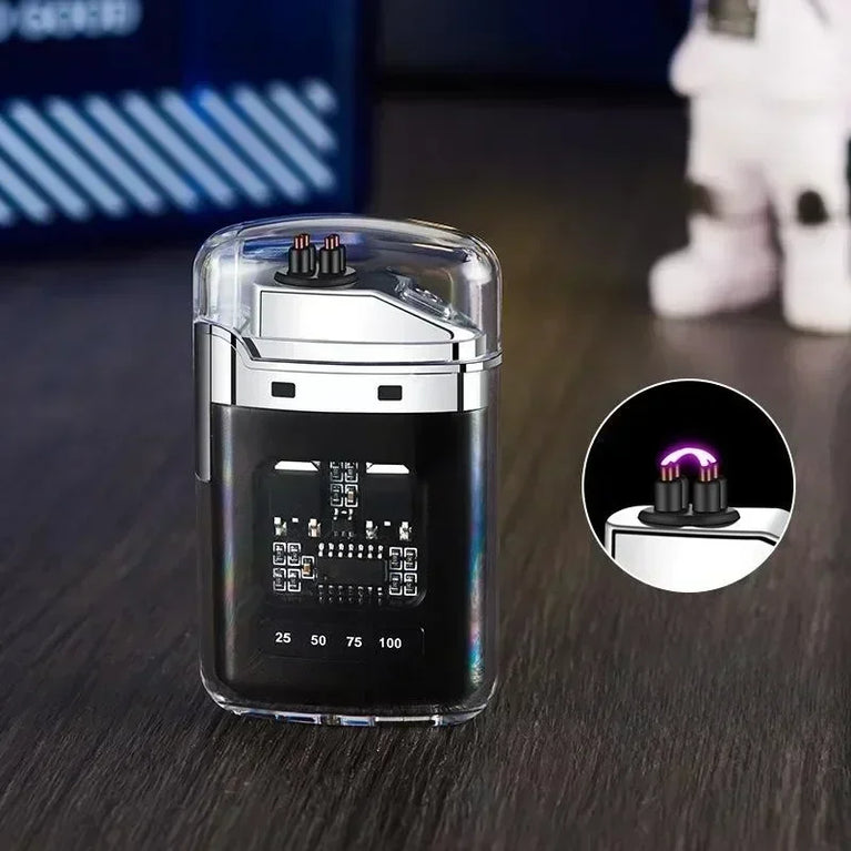 Electric Double Arc USB Plasma Lighter | Windproof Rechargeable Outdoor Tool