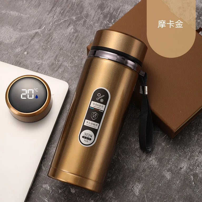 800–1000ml Stainless Steel Vacuum Insulated Sports Water Bottle Smart Lid Thermos Flask
