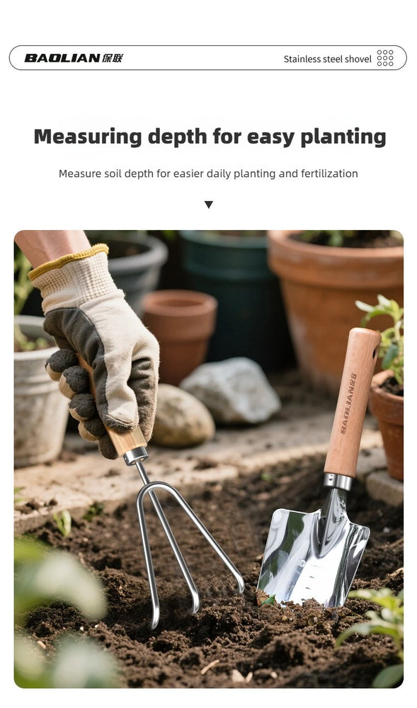 Stainless Steel Garden Shovel Tool Mini Spade Gardening Shovel Kit