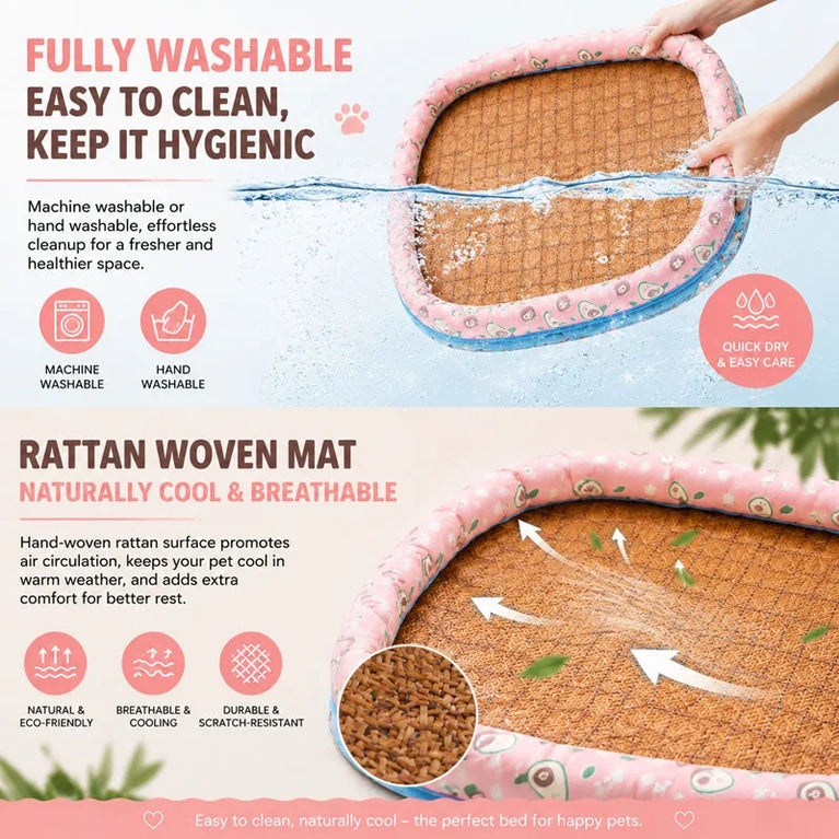 Summer Cooling Pet Mat Dog Crate Mattress Comfortable Bed Pad