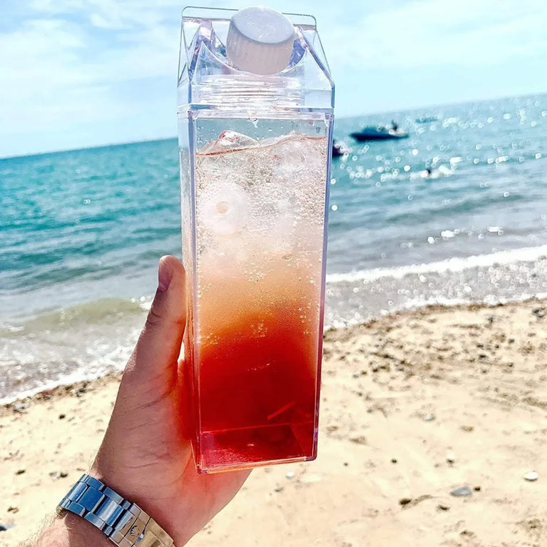 500ML/1000ML Transparent Portable Reusable Water Bottle Juice Cup