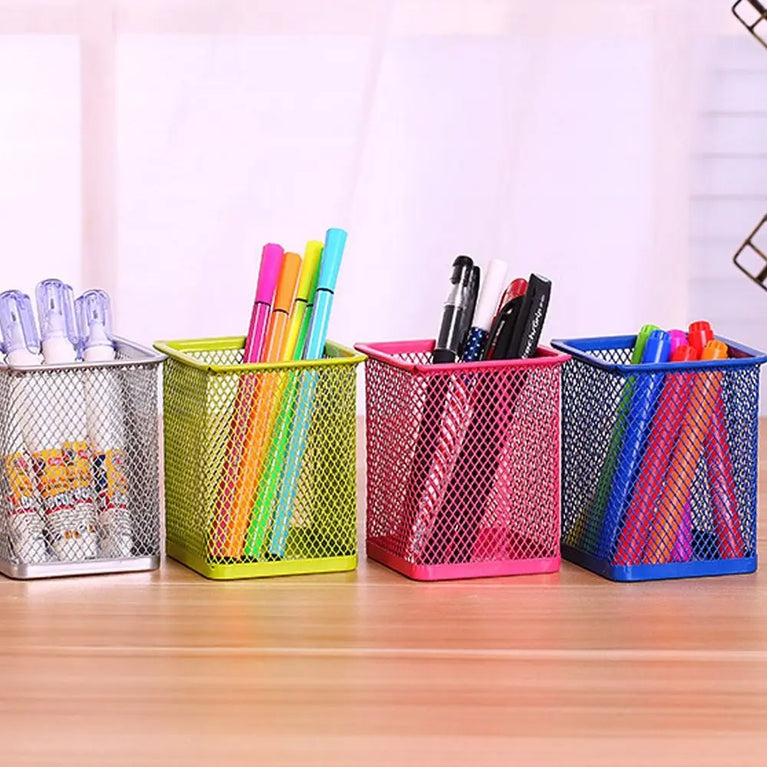 Multifunction Mesh Pen Pot Desk Tidy Stationery Organiser