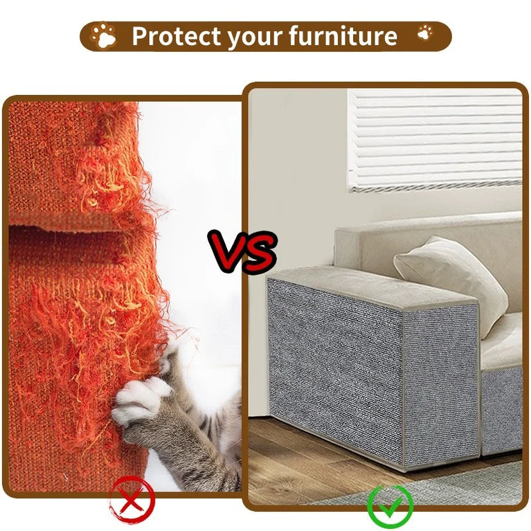 Trimmable Cat Scratching Mat Sofa Protector Cat Scratch Carpet Self Adhesive Cat Furniture Guard