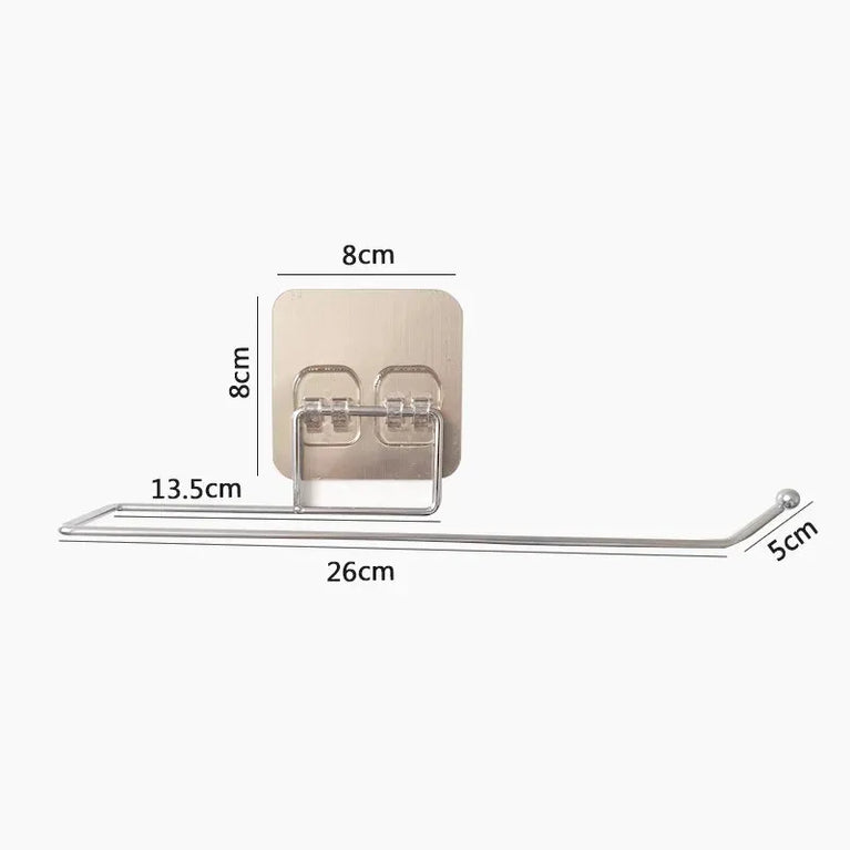 Stainless Steel Paper Towel Holder | Multi-Function Wall Mount & Under Cabinet Rack