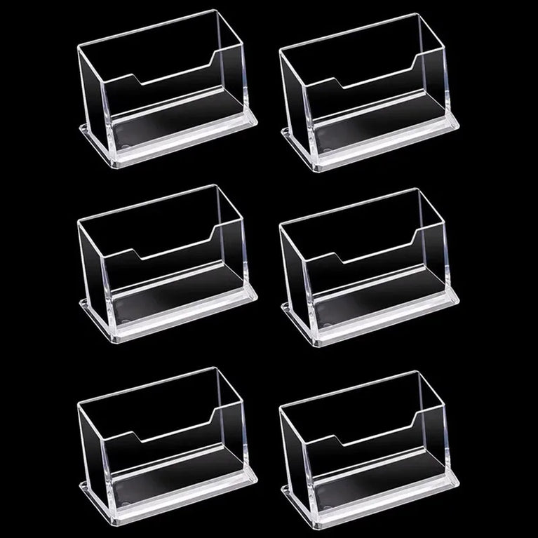 Clear Desktop Business Card Holder Storage Display Stand Organizer