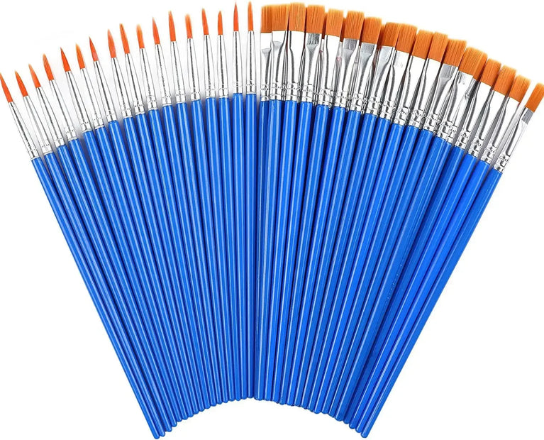 Nylon Bristle Artist Paint Brushes | Versatile Professional & Student Painting Tools