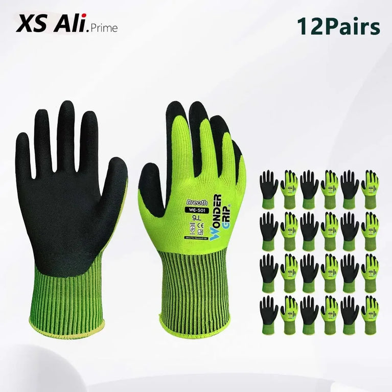 Nitrile Coated Gardening Gloves Breathable Grip Work Protection