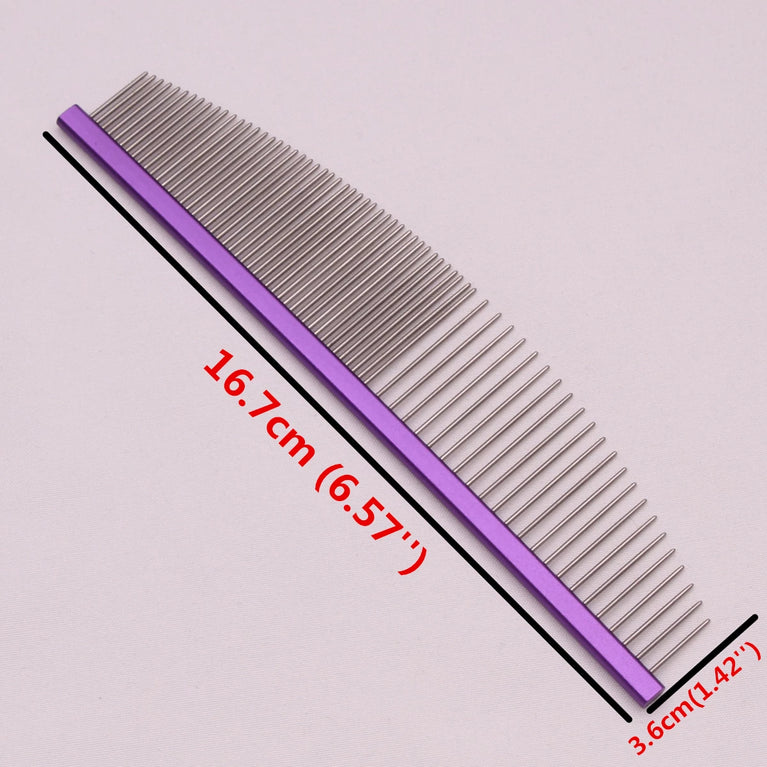 Pet Grooming Combs Aluminum Alloy Brush Professional Dog Comb