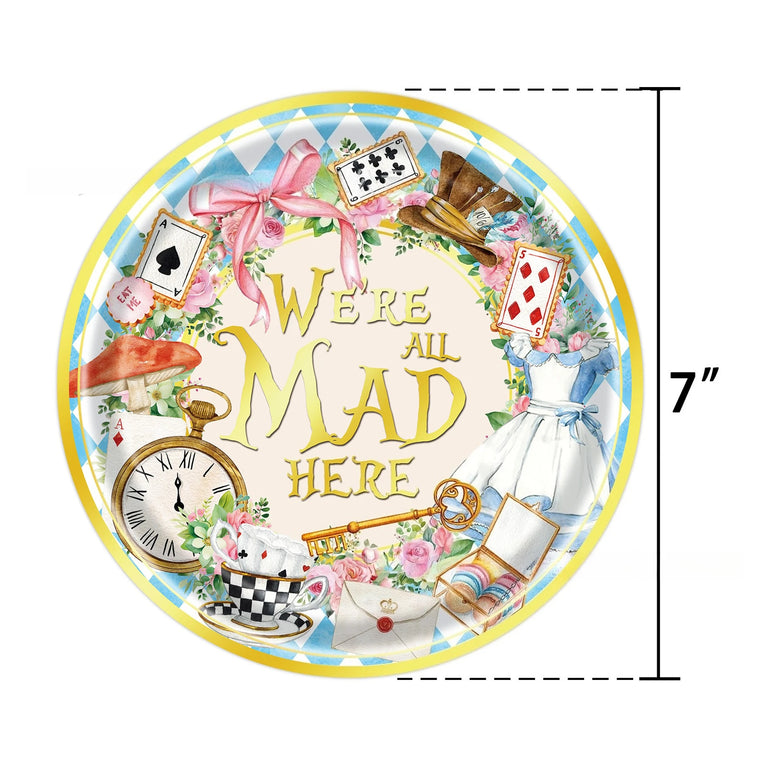 Alice's Adventures in Wonderland Party Set Disposable Tableware Decoration