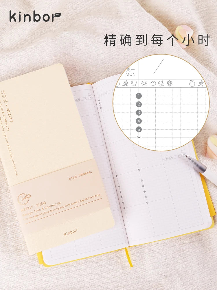 Undated Weekly Planner | 16K Portable Agenda & Time-Management Notebook