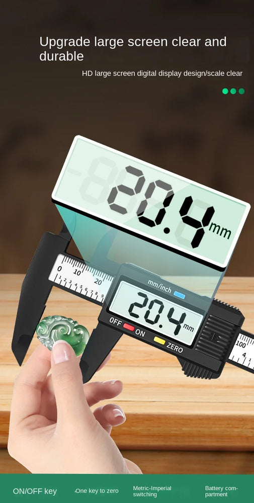 Digital Vernier Caliper | Precision LCD Measuring Instrument for Metalworking & DIY