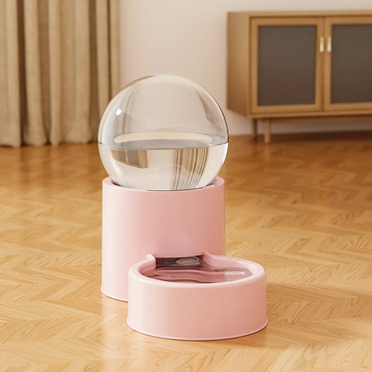 Large Capacity Automatic Pet Feeder Neck Protection Leakproof Water Dispenser Visual Window Cat Bowl