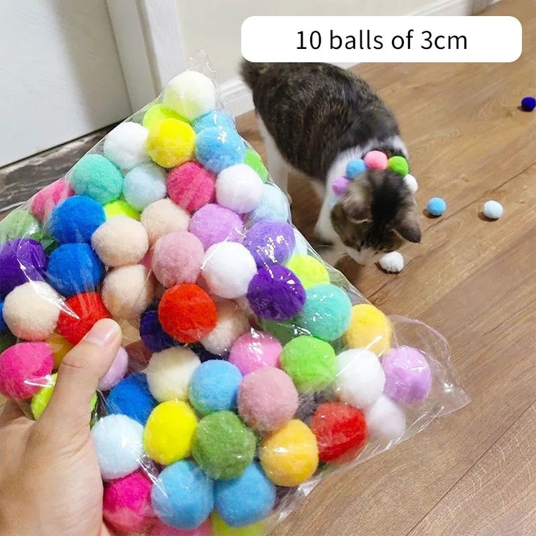 Interactive Cat Toy Gun Plush Ball Launcher Fun Play for Cats