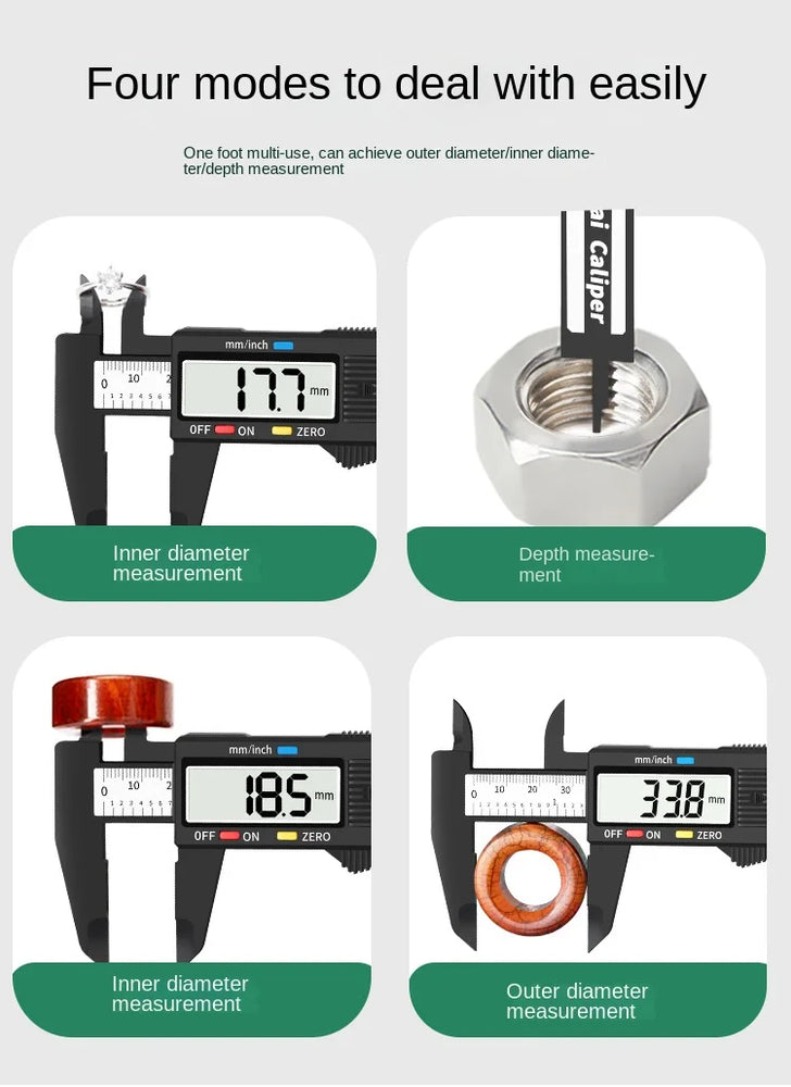 Digital Vernier Caliper | Precision LCD Measuring Instrument for Metalworking & DIY