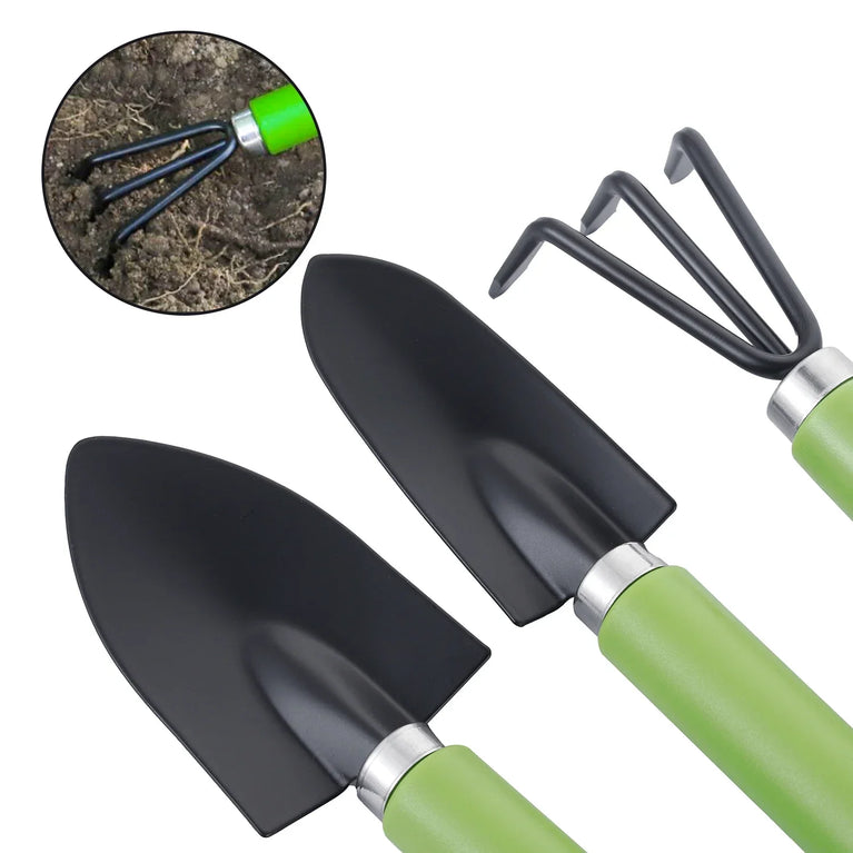 Mini Gardening Tool Set 3 Pcs Shovel Trowel Rake for Plants