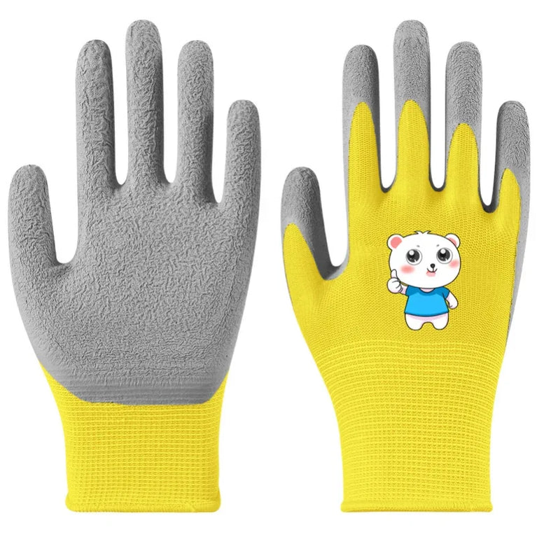 Kids Waterproof Non Slip Garden Work Gardening Gloves Durable Safety