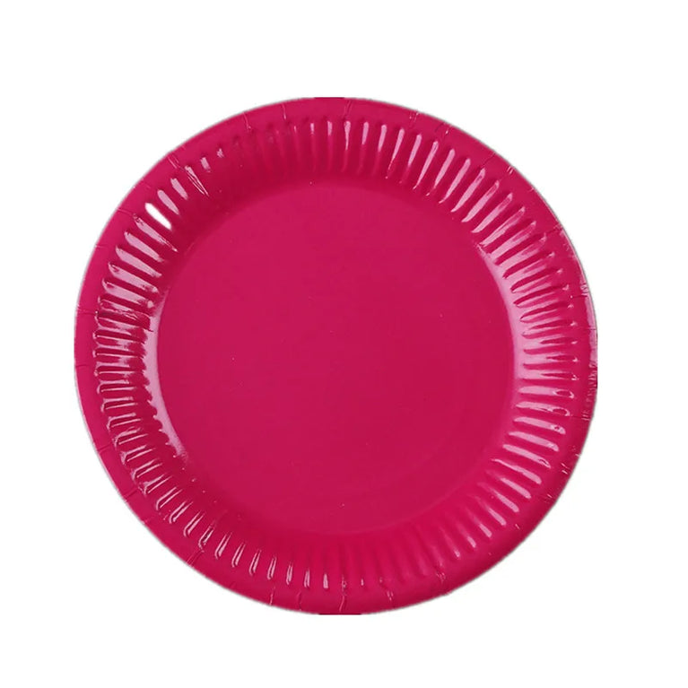 Solid Color Disposable Tableware Set Plates Cups Party Wedding Decoration Kit