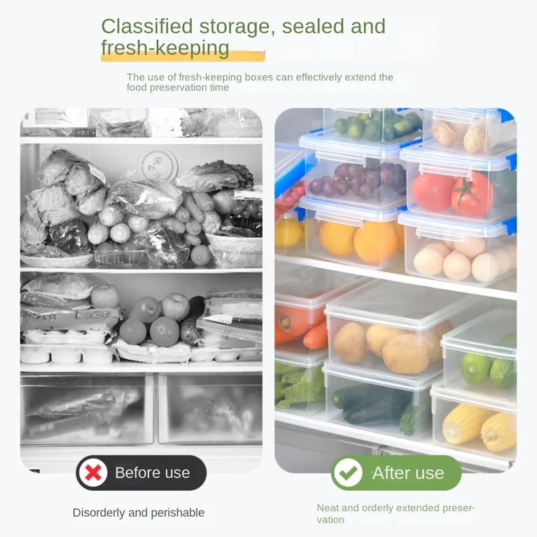 Durable Transparent Storage Box Reusable Food Grade Kitchen Storage Box