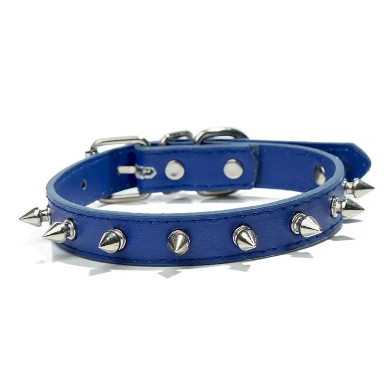 Pet Products Leather Cat Dog Collar Colorful Adjustable Spiked Studded Neck Strap
