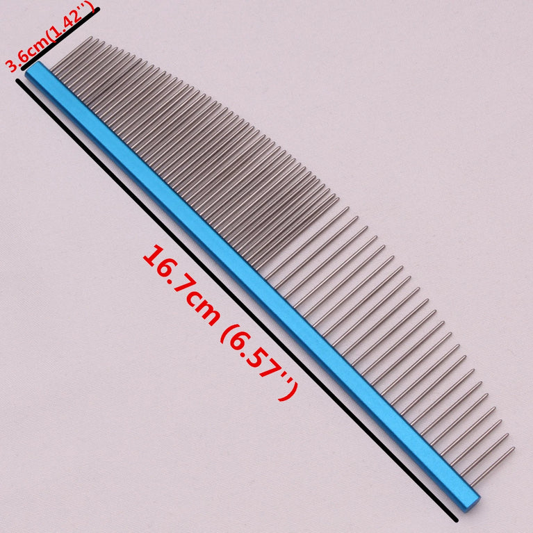 Pet Grooming Combs Aluminum Alloy Brush Professional Dog Comb
