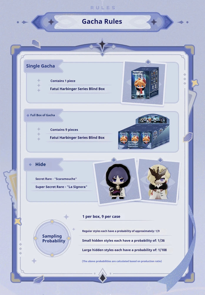 Genshin Impact Fatui Harbinger Blind Box | Mystery Figurine