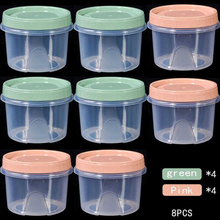 8 Pcs 500ml Food Storage Containers for Refrigerator Organization