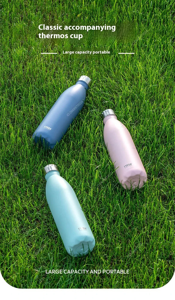 750ml Vacuum Insulated Stainless Steel Cola-Shaped Water Bottle Flask