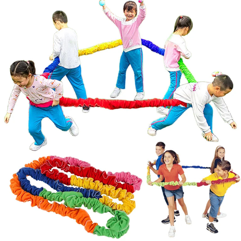 Rainbow Pull Rope | Outdoor Team Cooperation Elastic Loop