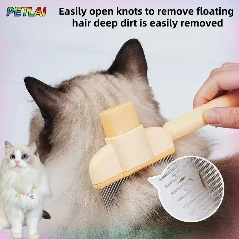 Cat Hair Remover Comb Flea Comb Self Cleaning Pet Brush Tool