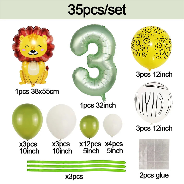 Wild One Animals Jungle Safari Birthday Disposable Tableware Set