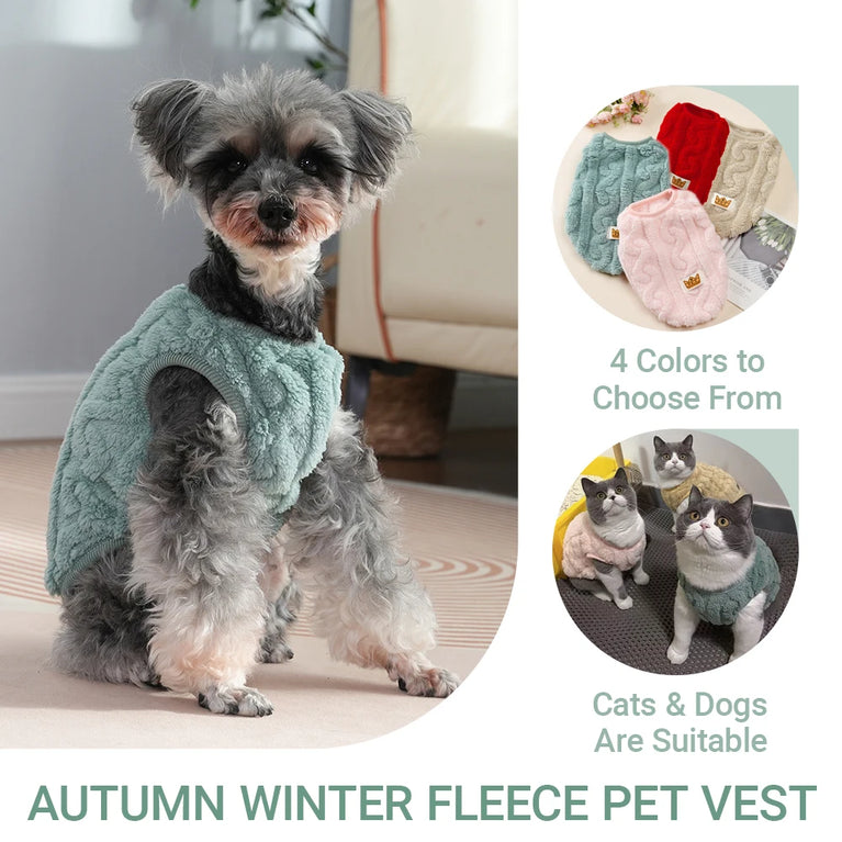 Winter Warm Dog Sweater | Cozy Fleece Puppy Jacket
