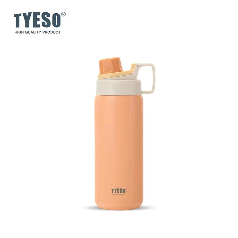 600ml Insulated Stainless Steel Water Bottle with Straw Flask