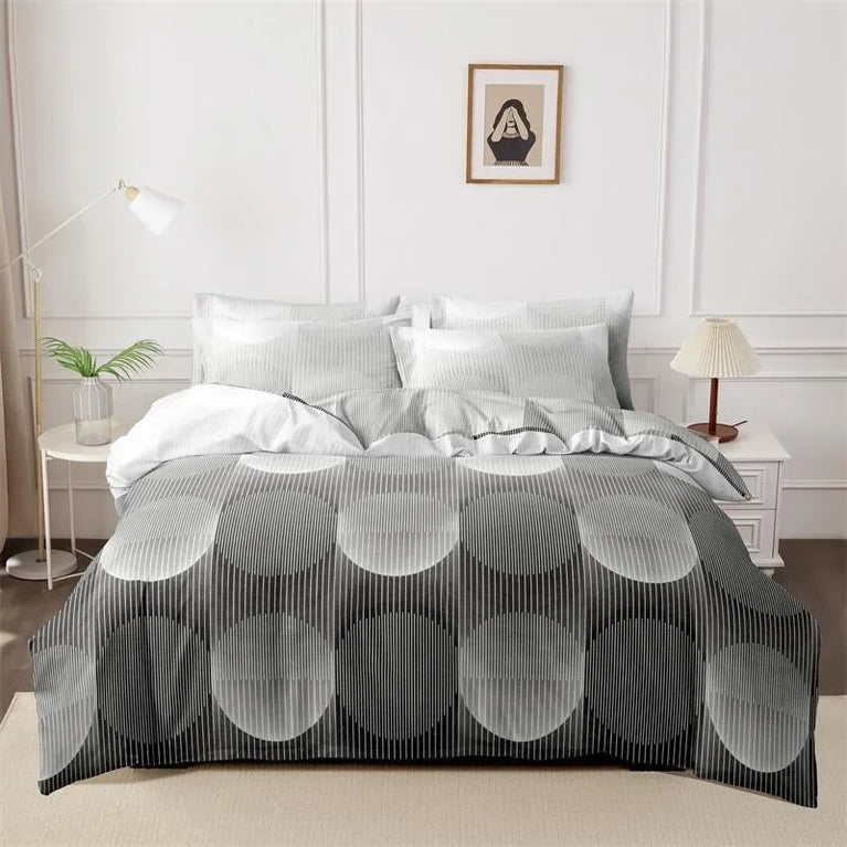 3-Piece Printed Brushed Duvet Cover Set | Soft & Breathable Bedding Collection