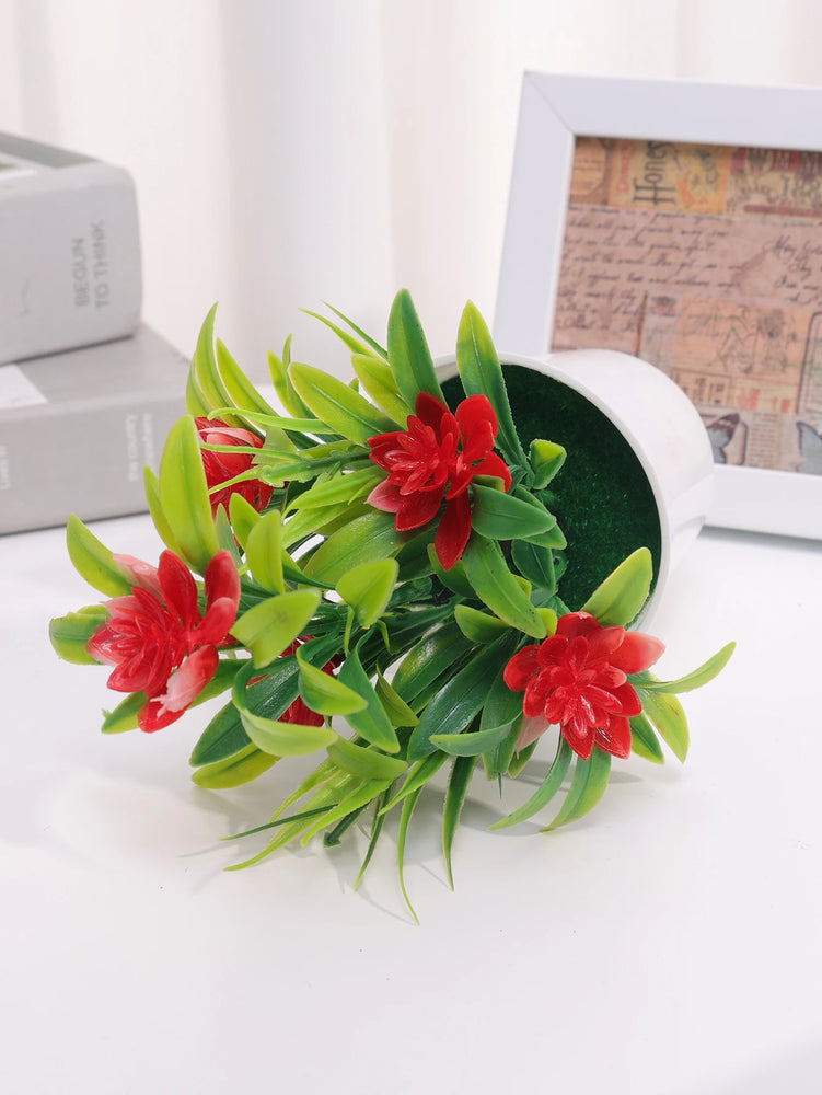 5-Head Miniature Lotus Simulation Bonsai | Creative Desktop Floral Decoration