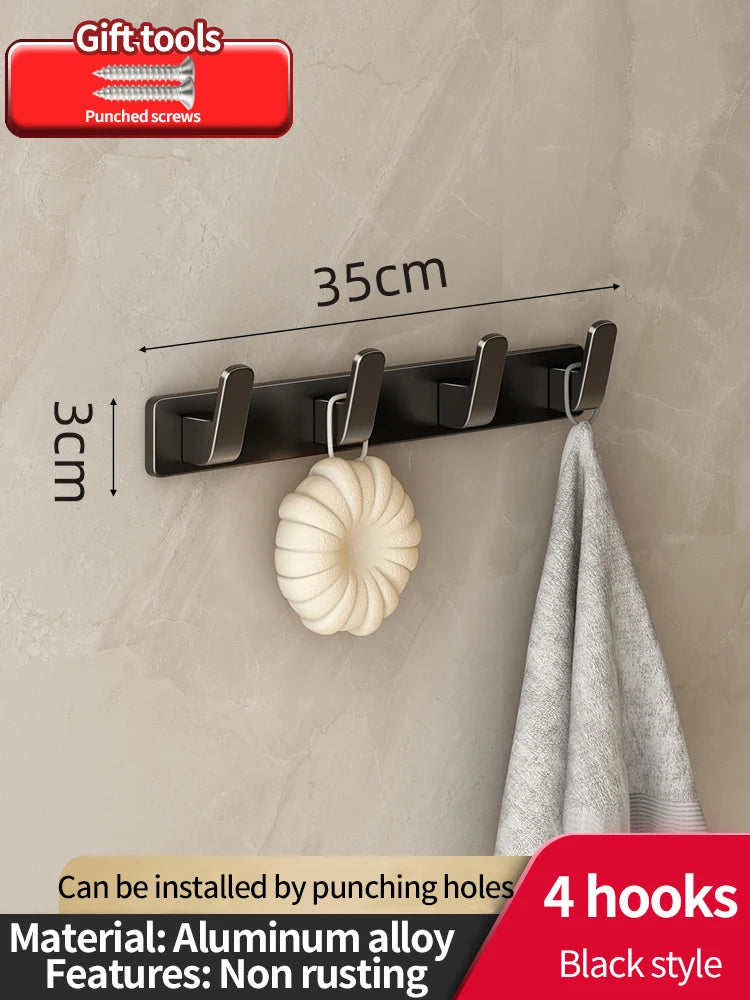 Adhesive Hooks Strong Hook Wall hanger Sticker Hanging Coat Rack Clothes Hanger Shower Robe Hook Kitchen Bathroom Towel Hooks