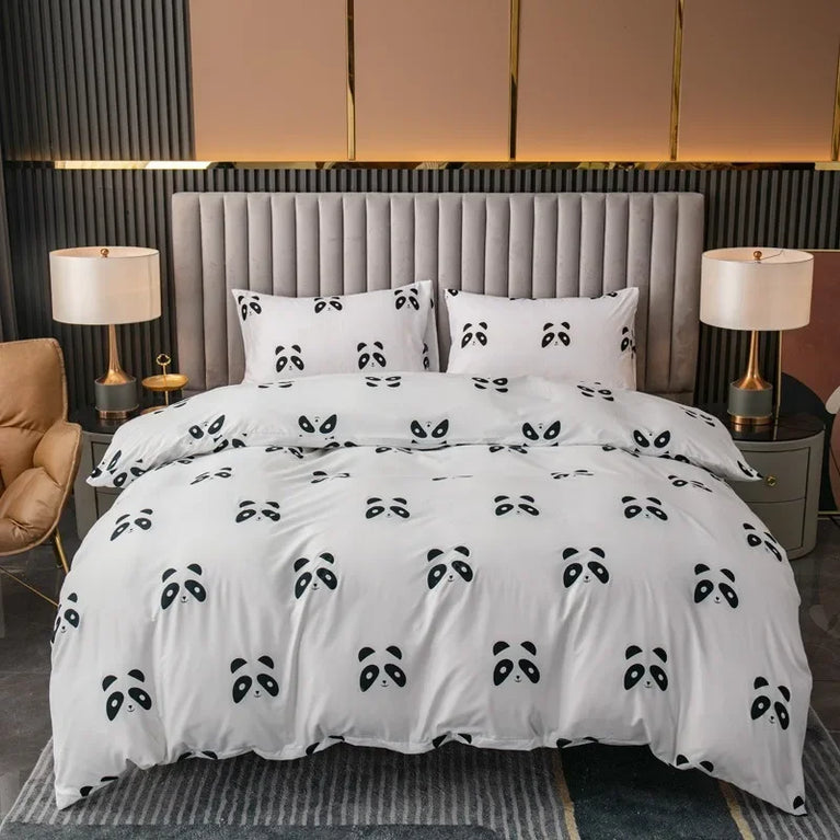 3-Piece Printed Brushed Duvet Cover Set | Soft & Breathable Bedding Collection
