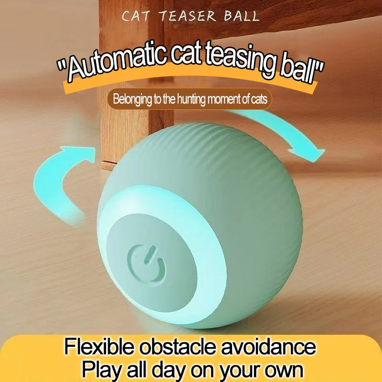New Interactive Cat Ball Automatic Indoor Electric Roll Silicone Pet Toy MWJ01