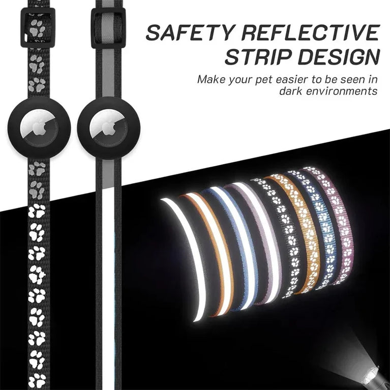 Airtag Cat Collar Breakaway Reflective Adjustable 7-12In GPS Collar