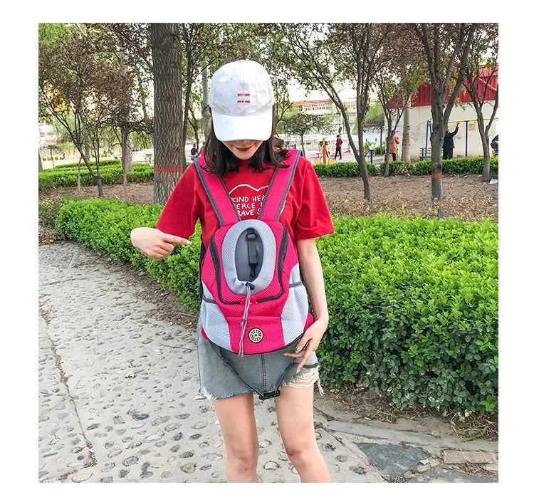 New Dog Pet Backpack Carrier Travel Bag Front Pack Breathable Adjustable Safety Outdoor