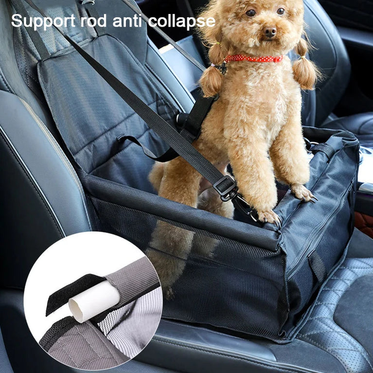 Dog Car Seat Cover Folding Hammock Pet Car Travel Booster Seat Basket