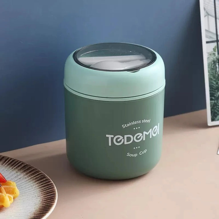 510ml Stainless Steel Lunch Box Thermal Vacuum Soup Cup Bento Box Kids
