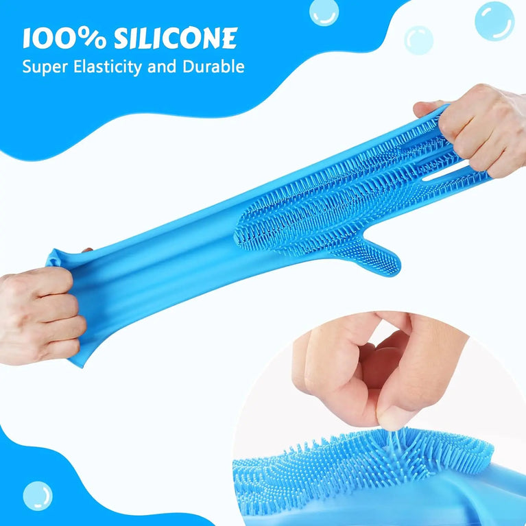 Silicone Pet Grooming Gloves | Hair Remover & Bath Scrubber