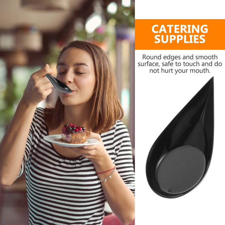 40Pcs Mini Dessert Spoons Ice Cream Appetizer Plastic Serving Spoons Set