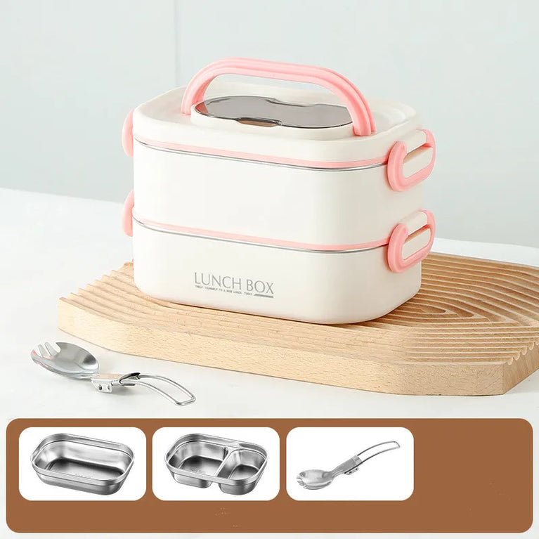Stainless Steel 304 Thermal Lunch Box with Insulation Bag 1500ml
