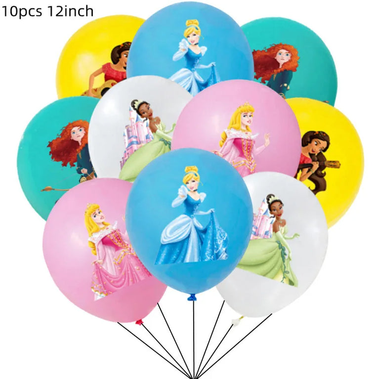 Princess Six Theme Party Disposable Tableware Set Girls Birthday
