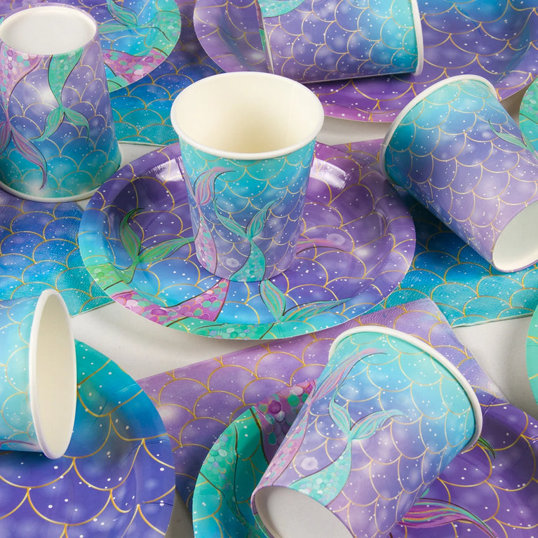 Mermaid Princess Birthday Party Set | Enchanting Disposable Tableware