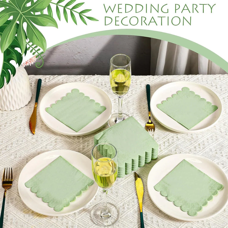 100PCS COCKTAIL DISPOSABLE BEVERAGE PAPER NAPKINS DINNER WEDDING BIRTHDAY PARTY